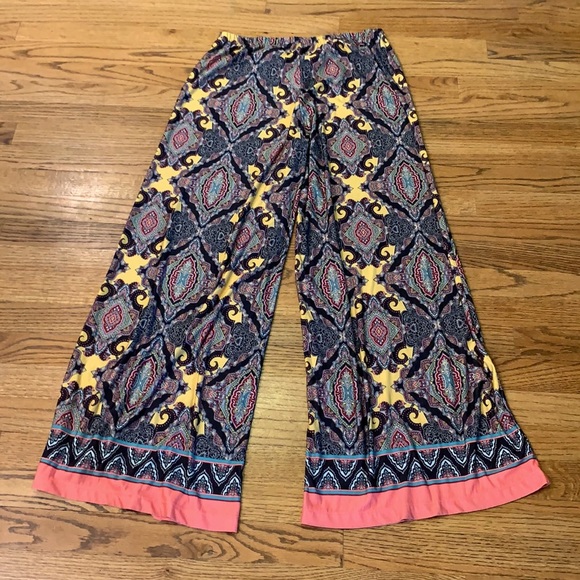 One World Paisley Wide-leg Pant sz: S - Picture 3 of 5